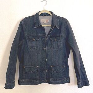 Eddie Bauer trucker Jean denim jacket black